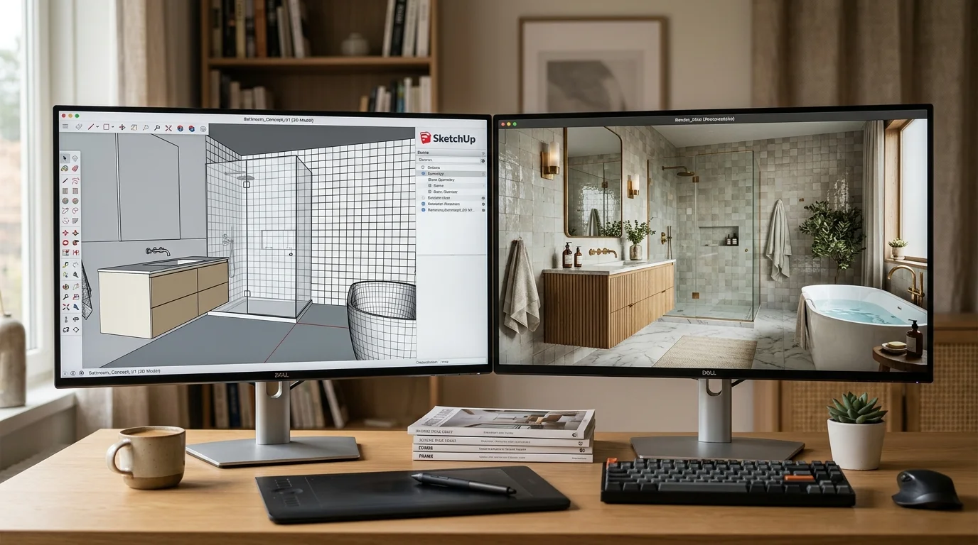 Exports SketchUp et Winner : 7 astuces pour des rendus IA parfaits